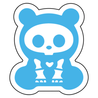 X-Ray Panda Sticker (Baby Blue)